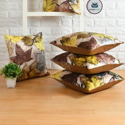 WiseHome Velvet Printed 16x16 Inch Set of 5 Cushion Cover-image-39