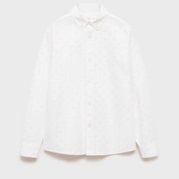 Mango Kids Boys Micro Ditsy Printed Pure Cotton Shirt-picture-48