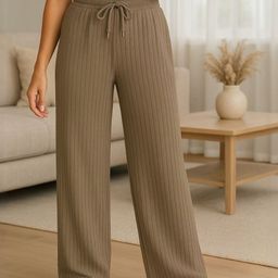 CORSICA Women Olive Straight Fit Cotton Trousers-picture-22
