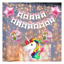 Puchku Unicorn Theme Birthday Decoration Kit - Pack of  7-image-6
