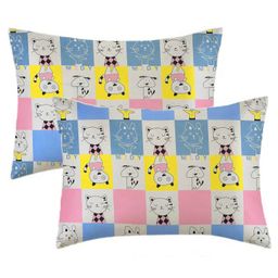 Filymore Cartoon Printed Pillow Covers | Made with Pure Microfiber Soft & Skin Friendly Pillow Cases | Size (17 x 27 inch, Cream) Set of 2-14