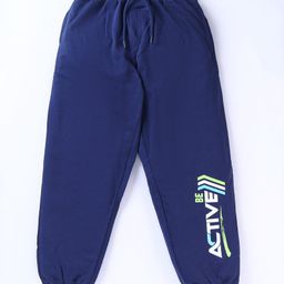 Taeko Looper Knit Full Length Track Pants with Sport Text Print - Red-picture-3