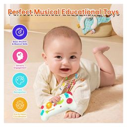 Sanjary game console baby musical game controller plastic kids educational toys sensory toy child with songs and sounds color design may vary-15
