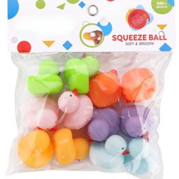 BitFeex Squeezy Duck Shape Toy Soft Rubber, Chu Chu Sound, Fun Bath Time Toy for Kids 1+ Years, 12 pcs Duck, Multicolor-16