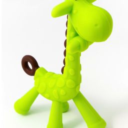 ZoZoBaa Giraffe Soft Silicone Teether for Baby Gums, Teething Toys for Babies, BPA Free, Pain-Relief, Non-Toxic, 100% Food Grade, Soothing & Smooth Edges Easy to Grasp Chewable - Green (Pack of 1)-58