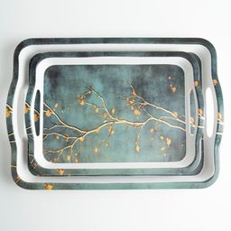 Superware Melamine Mattrix Serving Tray Set - Calmness Matte (Set Of 2)-22