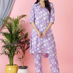 Moda Rapido Women Floral Printed Regular Kurti with Palazzos-picture-35
