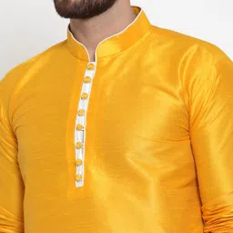 Kaifoo Men Dupion Silk Kurta with Dhoti Pants & image 2