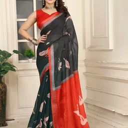 Anouk Ethnic Motifs Printed Saree-image-99