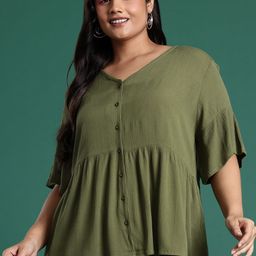 DressBerry Curve Plus Size Flared Sleeves Top-image-51