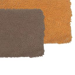 BIANCA Set Of 2 Mushroom Texture Non-Slip Shaggy Bath Rugs image 5