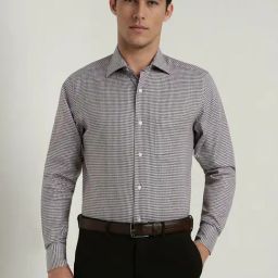 Allen Solly Grey Regular Fit Printed Shirt-image-70