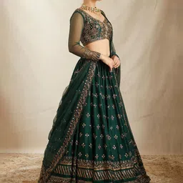 A TO Z CART Printed Ready to Wear Lehenga & Unstitched Blouse With Dupatta image 5