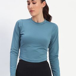 CLOTHWIK COLLECTION Women Solid Round Neck T-shirt-49
