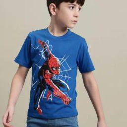 Kidsville Boys Blue Cotton Printed T-Shirt-image-67