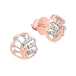 Malabar Gold and Diamonds 18k Rose Gold Stud Earrings-image-30