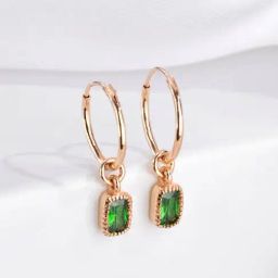 Zavya Radiant Hoops 925 Sterling Silver Rose Gold-Plated Earrings-picture-2