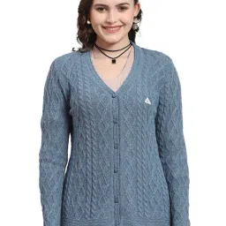 Monte Carlo Blue Self Design Sweater-picture-24