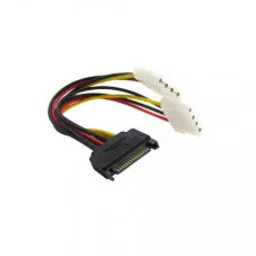 SATA 15P Male to Double 4Pin Power Lines About 20CM-10