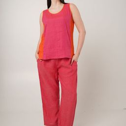 Fabulous Colourblocked Round Neck Top With Trousers Co-Ords-image-40