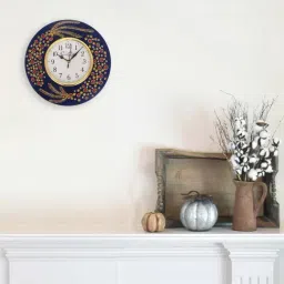 eCraftIndia Handcrafted Ethnic Theme Round Wooden Wall Clock-picture-38