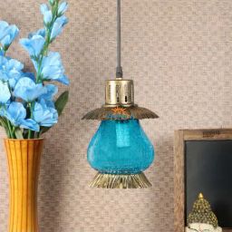 DecorativeRay Blue & Brown Iron Hanging Light - Set of 1-image-88