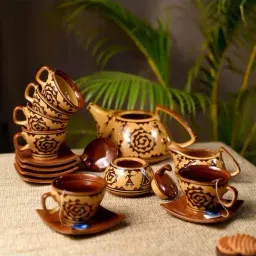 Unravel India Brown Ceramic Tea Sets-image-68