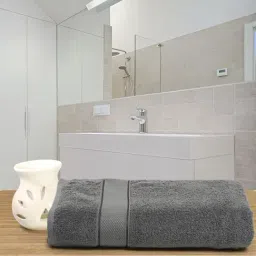 Creeva Grey 525 GSM Cotton Bath Towel-picture-13