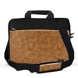 Gripp Croc Compact Fleet Executive Business Laptop & Tablet Bag For Macbook 13.3 & 14 (Camel)-21