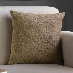 GM Valentina Brown Viscose Medium-Sized Zipped Cushion Cover - Single Piece-35