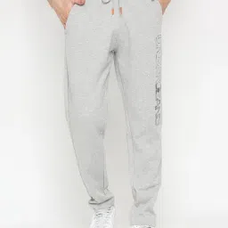 UnderJeans by Spykar Grey Melange Printed Track Pants-image-48