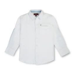 Gini & Jony Boys White Solid Full Sleeves Shirt-image-32