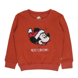Bodycare Kids Rust Printed Full Sleeves Sweatshirt-1