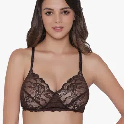 Clovia Brown Self Pattern Pattern Full Coverage Bra-image-12