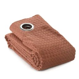 Saral Home Brown Cotton Checkered Curtain-19