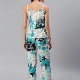 Cation Multicolor Printed Top With Pyjamas image 2