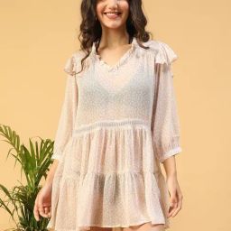 Oxolloxo Pink Regular Fit Printed Dress-picture-23
