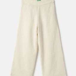 United Colors Of Benetton Girls Cream Blend Regular Fit Trousers-image-99