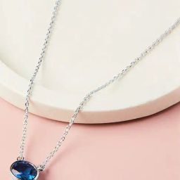 Mia by Tanishq 925 Silver Blue Twilight Silver Necklace-picture-39