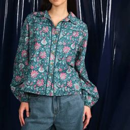 VIRGIO Multi Cotton Print Long Sleeves Shirt-image-1