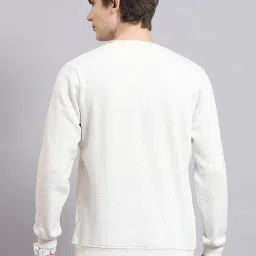 Monte Carlo Ecru Regular Fit Printed Sweatshirt image 2