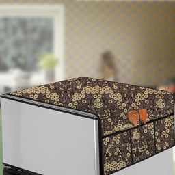 The Furnishing Tree Mustard Printed Refrigerator Cover-image-66