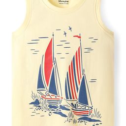 Honeyhap Boys Pack of 2 Graphic Printed Round Neck Cotton T-shirts-image-85