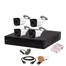 CP PLUS Wired 4 Channel HD DVR 1080p , Outdoor Camera 2.4 MP 4Pcs , Combo Set-16