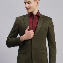 Monte Carlo Olive Regular Fit Blazer-image-71