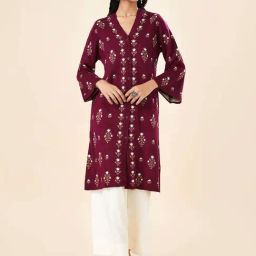 Rangmanch by Pantaloons Red Self Design Shrug-image-87