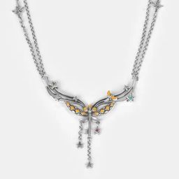 Shaya 925 Silver Winged Key Necklace-image-25