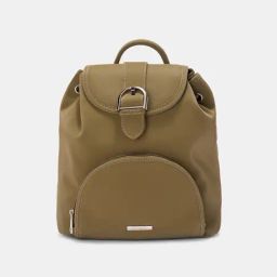 Forever Glam by Pantaloons Olive PU Medium Backpack-image-73