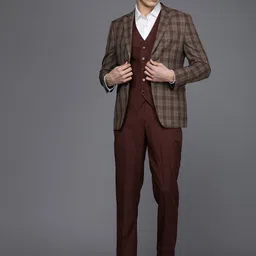 Louis Philippe Men Grey Slim Fit 4-Piece Formal Suit-image-79