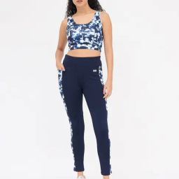 Clovia Navy Blue Polyester Printed Activewear-image-74